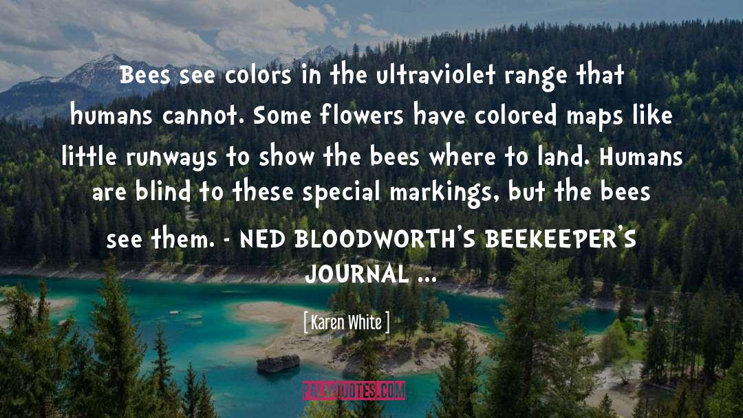 Karen White Quotes: Bees see colors in the