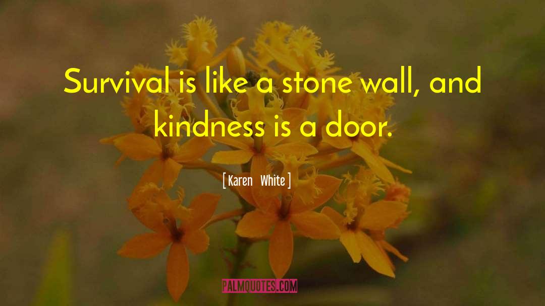 Karen White Quotes: Survival is like a stone