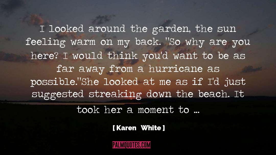 Karen White Quotes: I looked around the garden,