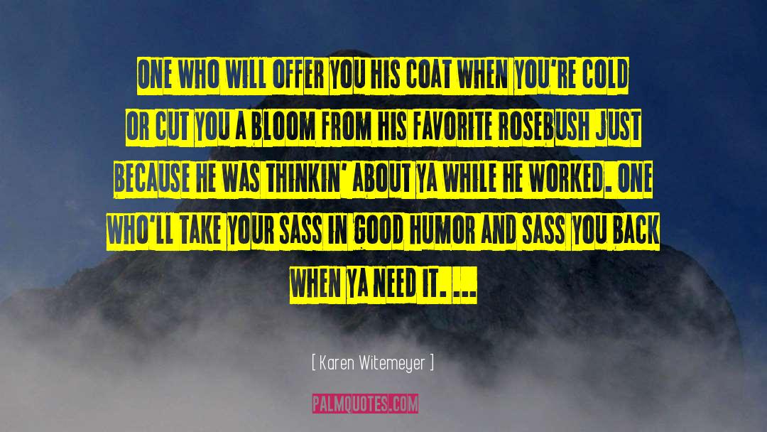 Karen Witemeyer Quotes: One who will offer you