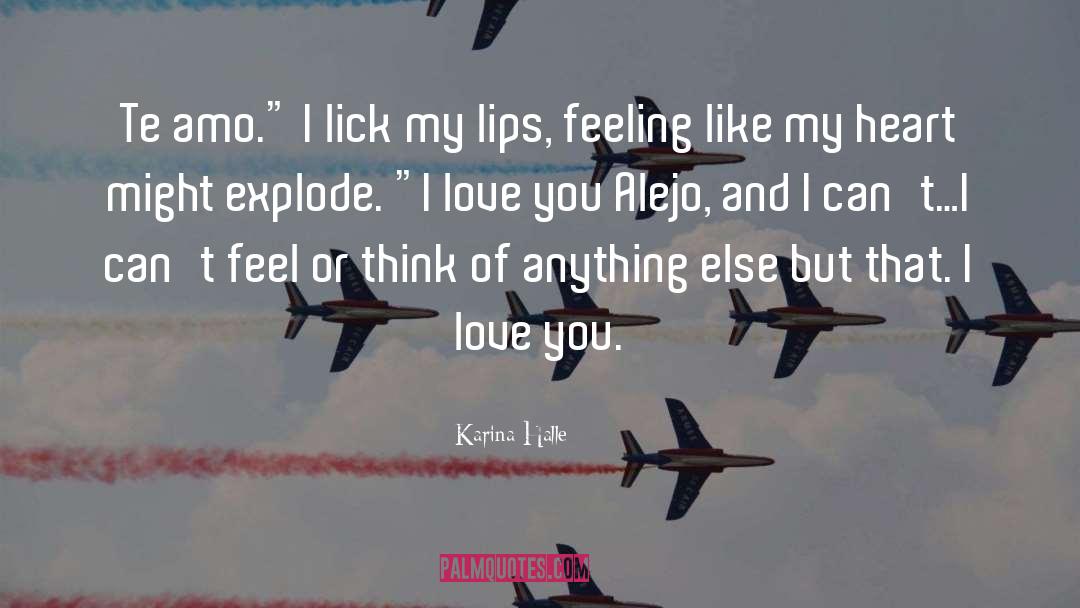 Karina Halle Quotes: Te amo.