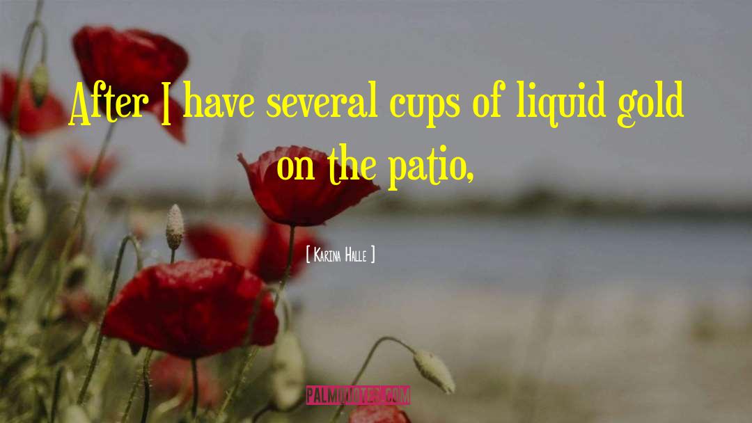 Karina Halle Quotes: After I have several cups