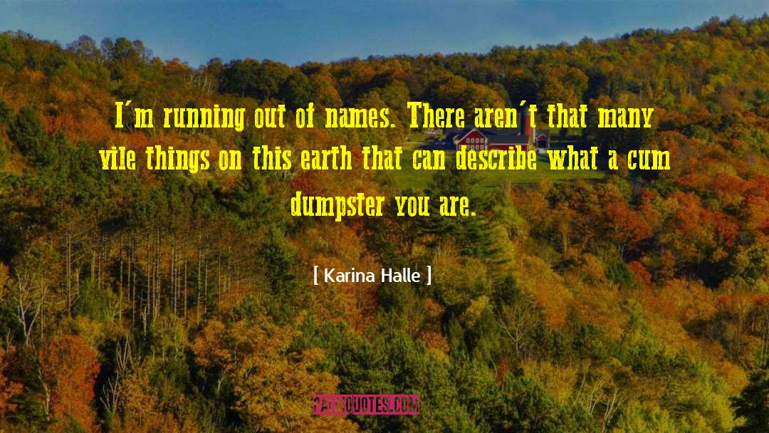 Karina Halle Quotes: I'm running out of names.