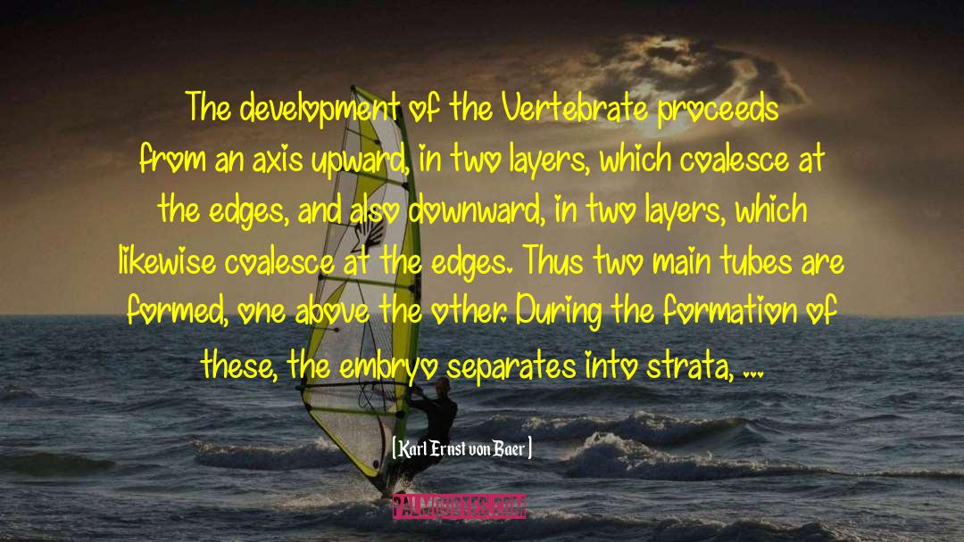 Karl Ernst Von Baer Quotes: The development of the Vertebrate