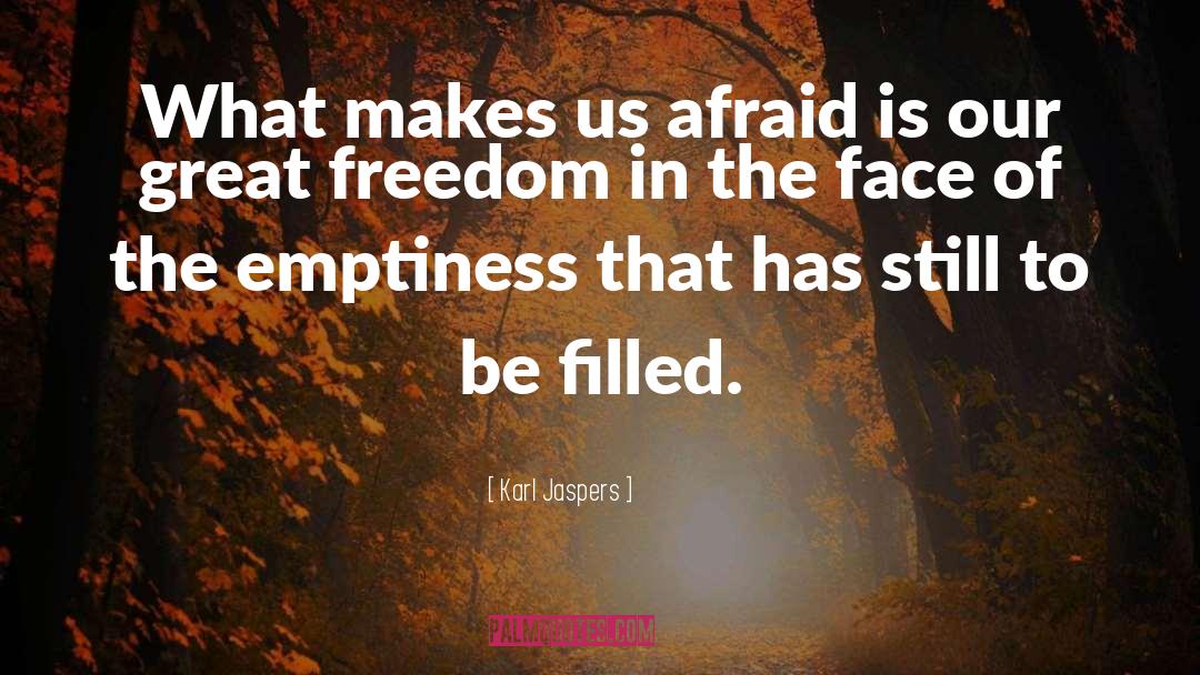 Karl Jaspers Quotes: What makes us afraid is