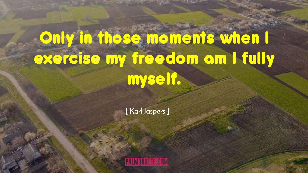 Karl Jaspers Quotes: Only in those moments when