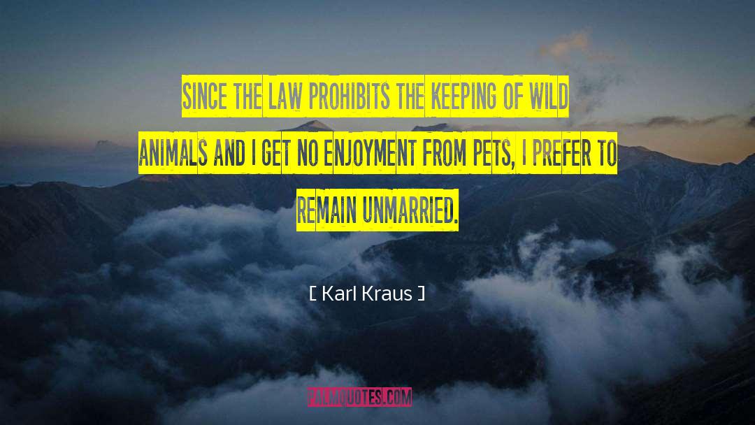 Karl Kraus Quotes: Since the law prohibits the
