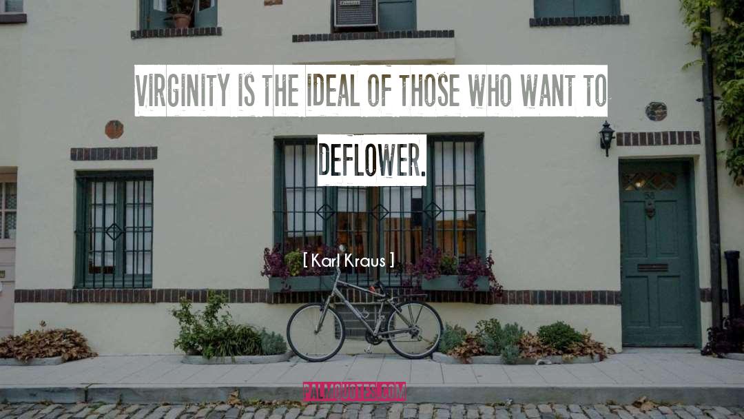 Karl Kraus Quotes: Virginity is the ideal of