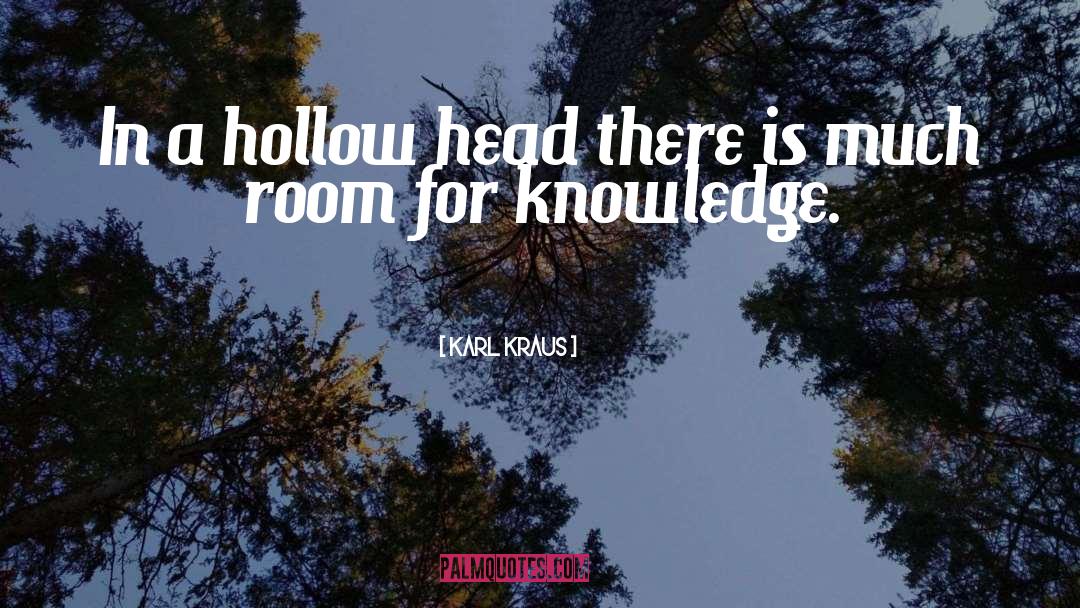 Karl Kraus Quotes: In a hollow head there