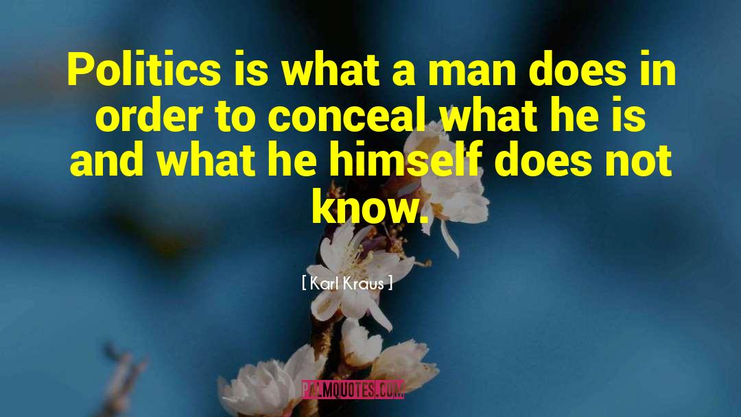 Karl Kraus Quotes: Politics is what a man