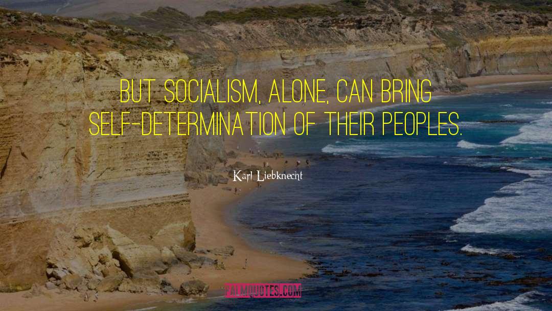 Karl Liebknecht Quotes: But Socialism, alone, can bring