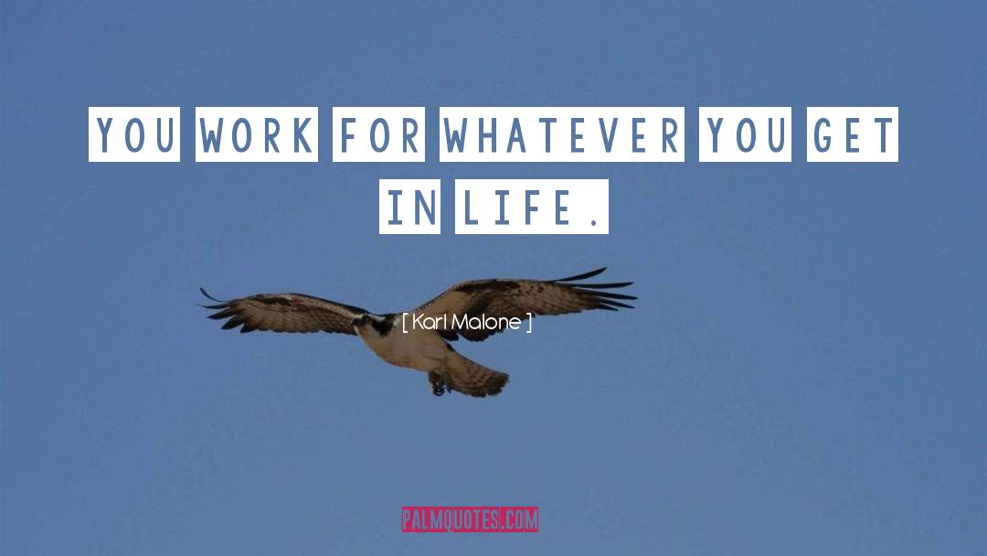 Karl Malone Quotes: You work for whatever you