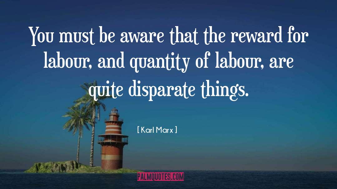 Karl Marx Quotes: You must be aware that