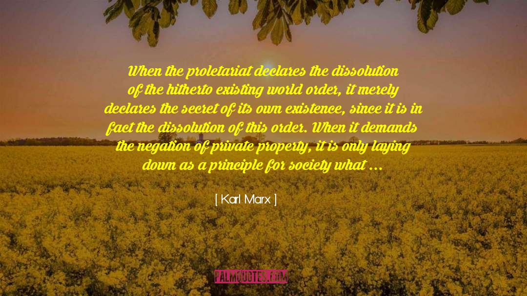 Karl Marx Quotes: When the proletariat declares the