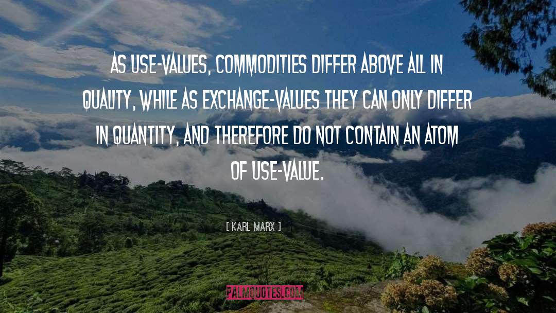 Karl Marx Quotes: As use-values, commodities differ above
