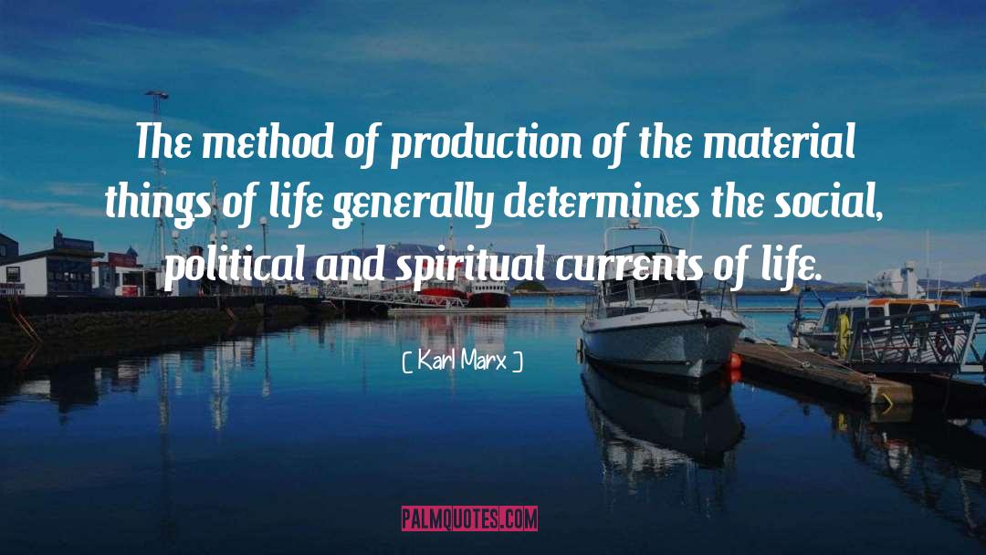 Karl Marx Quotes: The method of production of