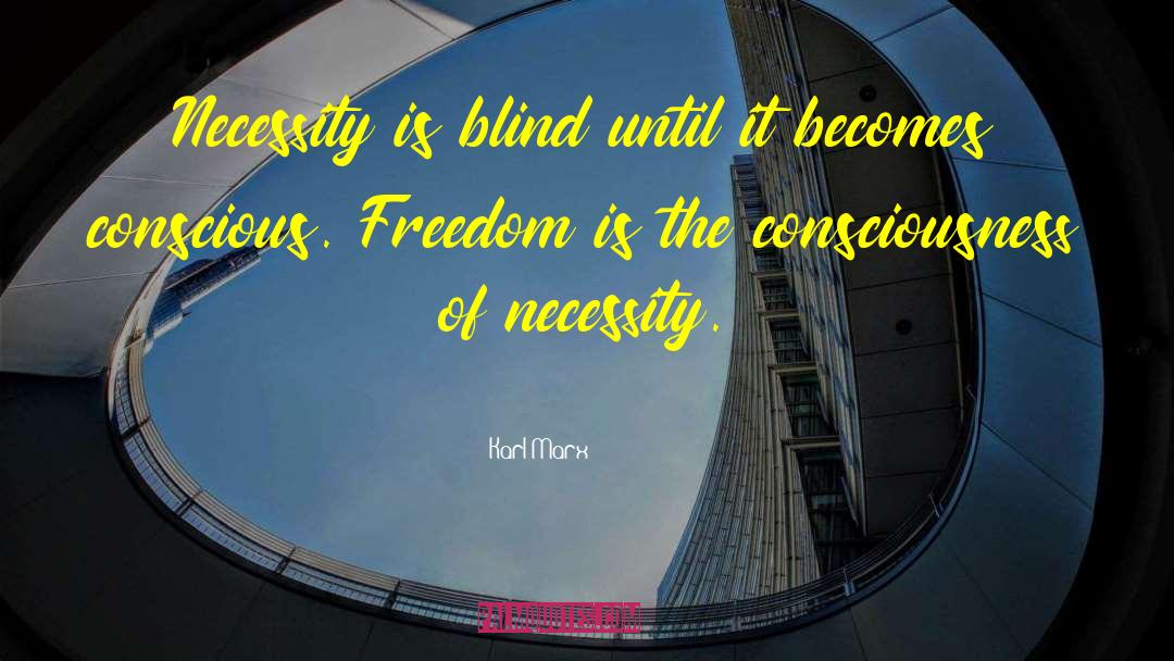 Karl Marx Quotes: Necessity is blind until it