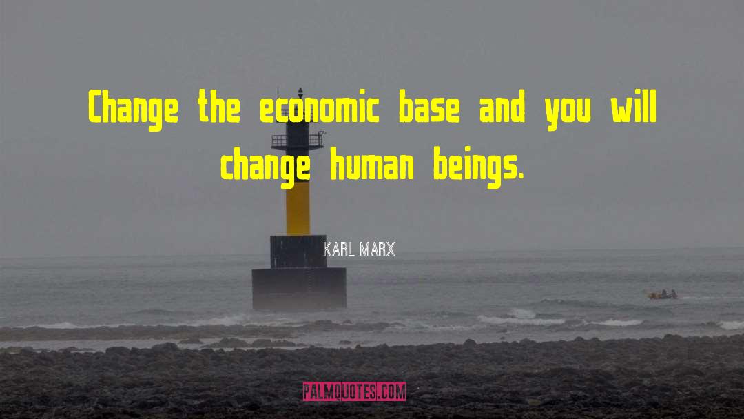 Karl Marx Quotes: Change the economic base and