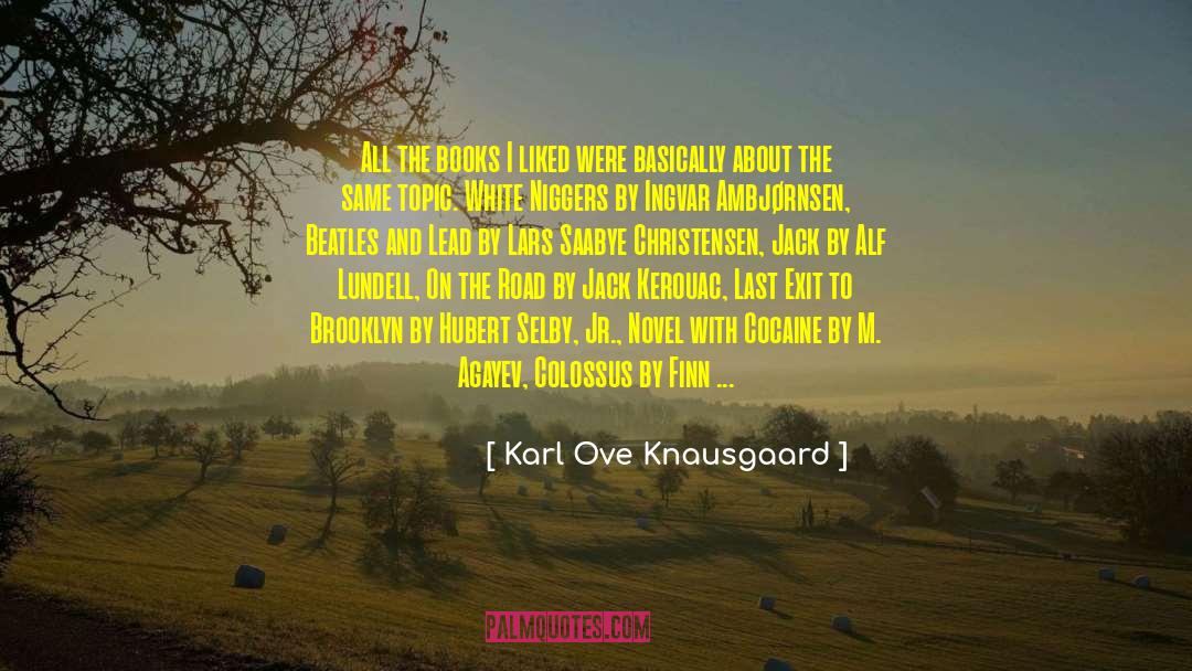 Karl Ove Knausgaard Quotes: All the books I liked