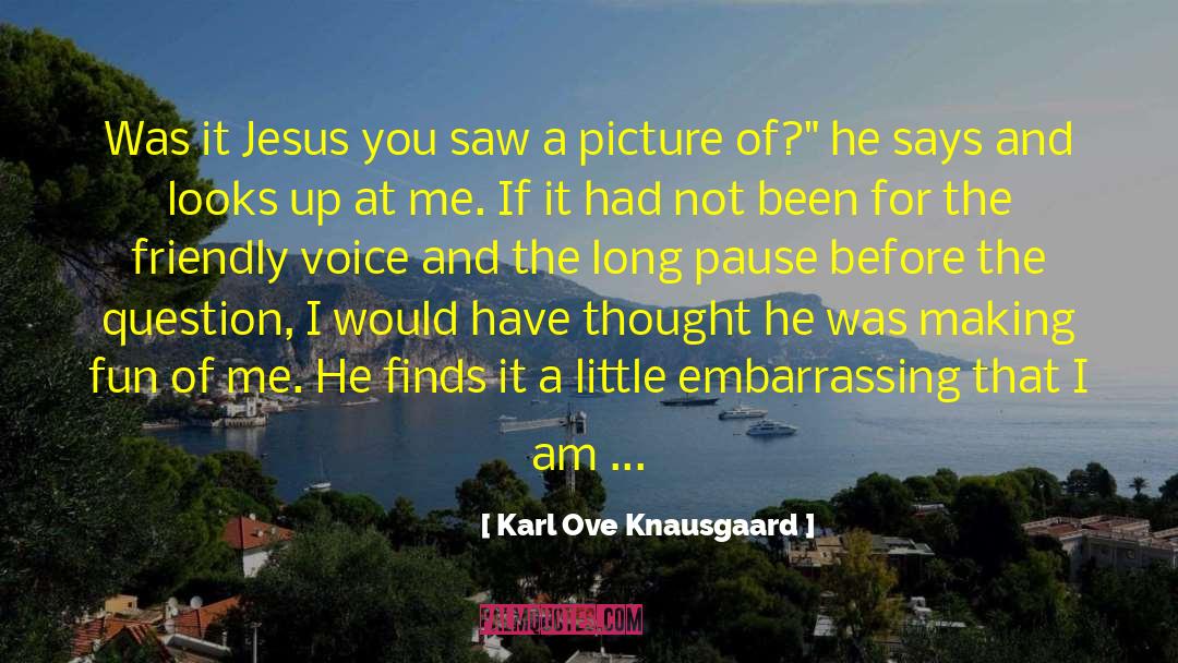 Karl Ove Knausgaard Quotes: Was it Jesus you saw