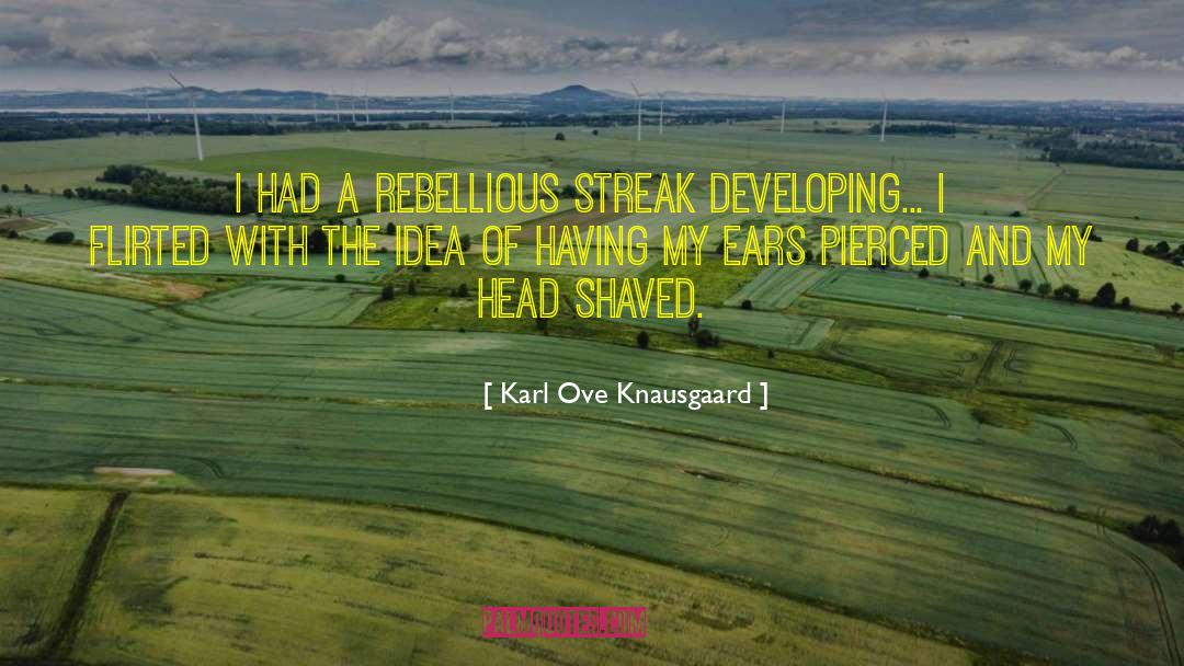 Karl Ove Knausgaard Quotes: I had a rebellious streak