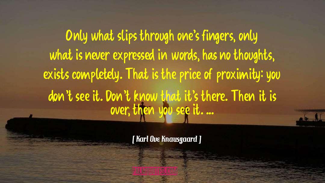 Karl Ove Knausgaard Quotes: Only what slips through one's