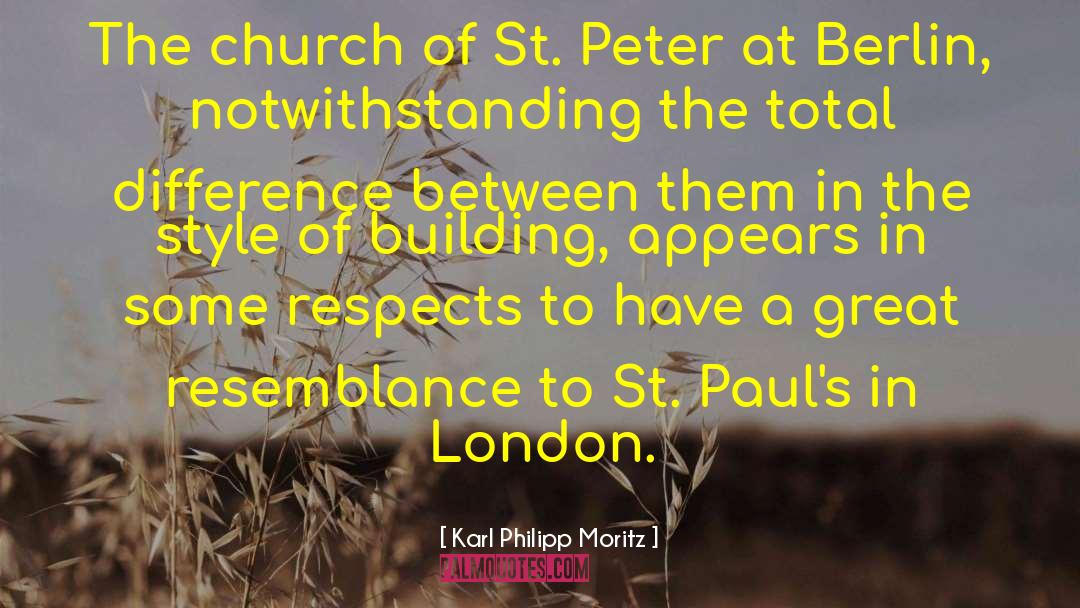 Karl Philipp Moritz Quotes: The church of St. Peter