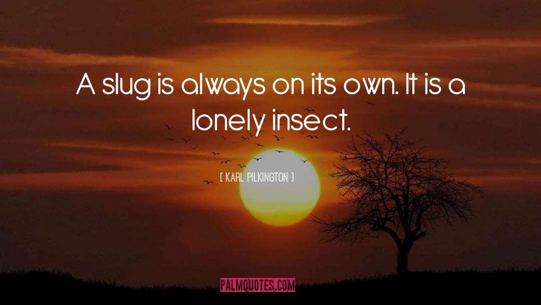 Karl Pilkington Quotes: A slug is always on