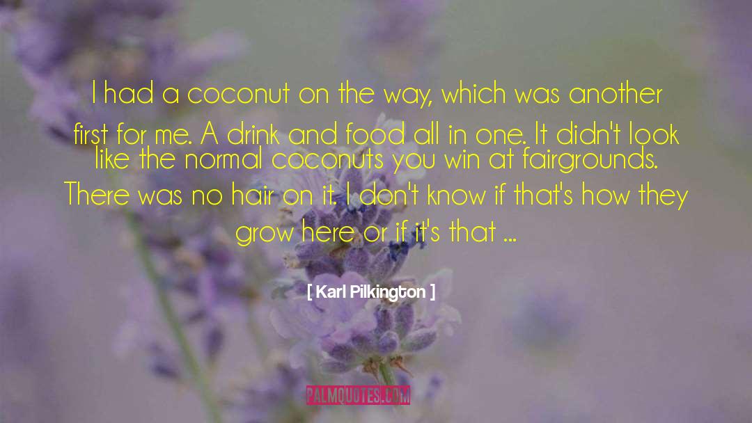 Karl Pilkington Quotes: I had a coconut on