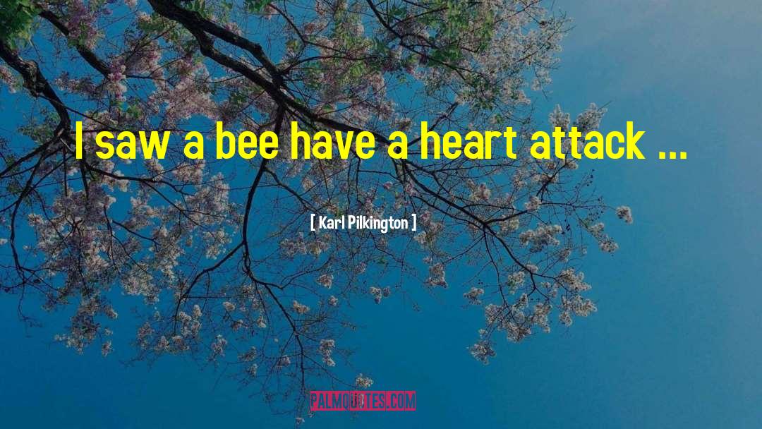 Karl Pilkington Quotes: I saw a bee have