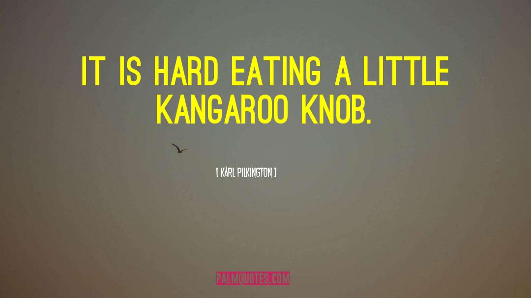 Karl Pilkington Quotes: It is hard eating a