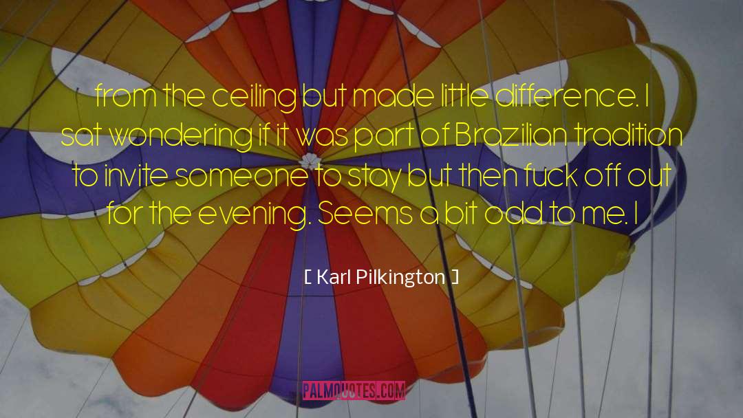 Karl Pilkington Quotes: from the ceiling but made