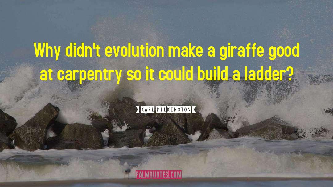 Karl Pilkington Quotes: Why didn't evolution make a