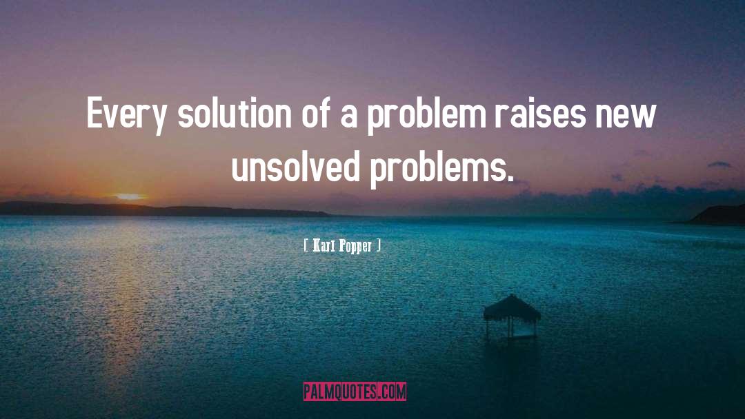 Karl Popper Quotes: Every solution of a problem