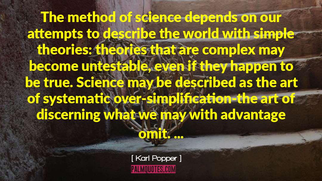 Karl Popper Quotes: The method of science depends