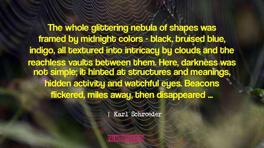 Karl Schroeder Quotes: The whole glittering nebula of