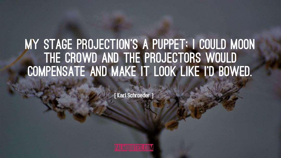 Karl Schroeder Quotes: My stage projection's a puppet;