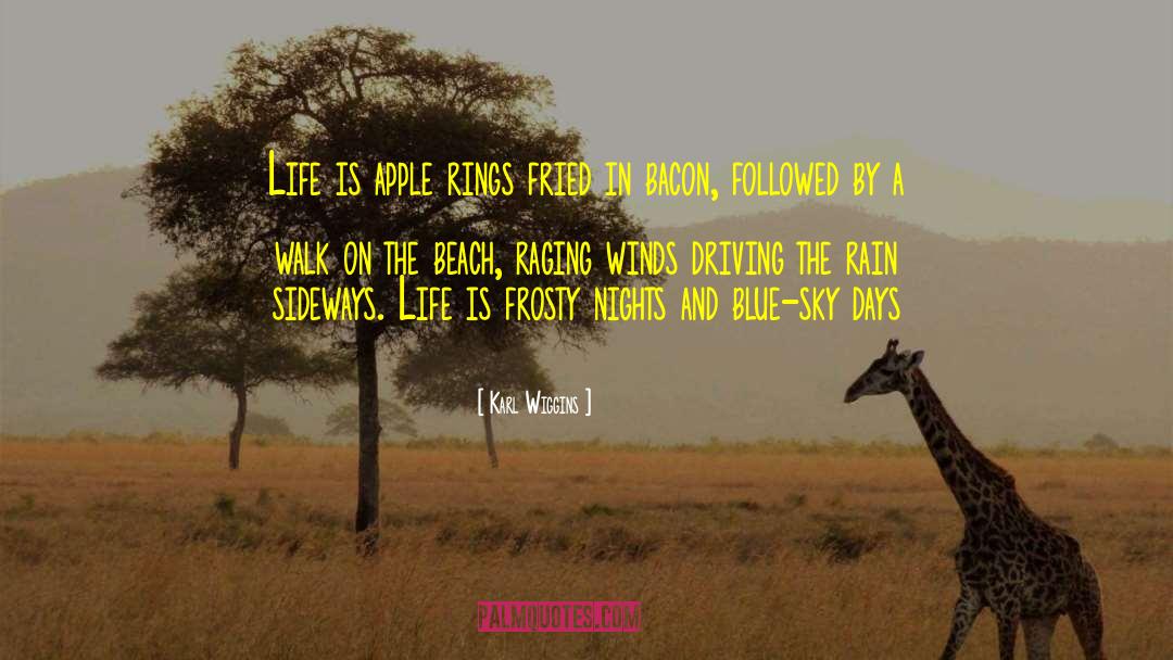 Karl Wiggins Quotes: Life is apple rings fried