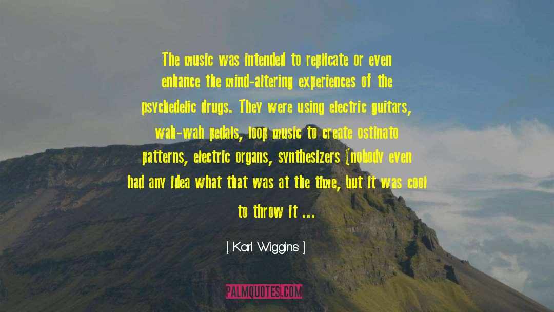 Karl Wiggins Quotes: The music was intended to