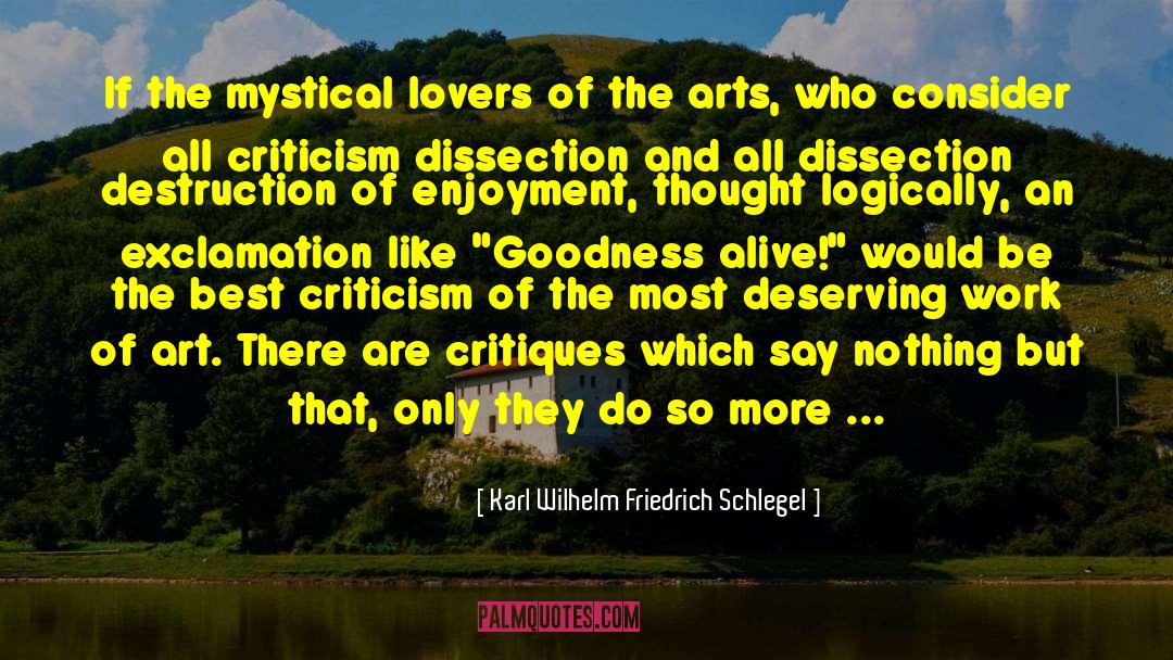 Karl Wilhelm Friedrich Schlegel Quotes: If the mystical lovers of