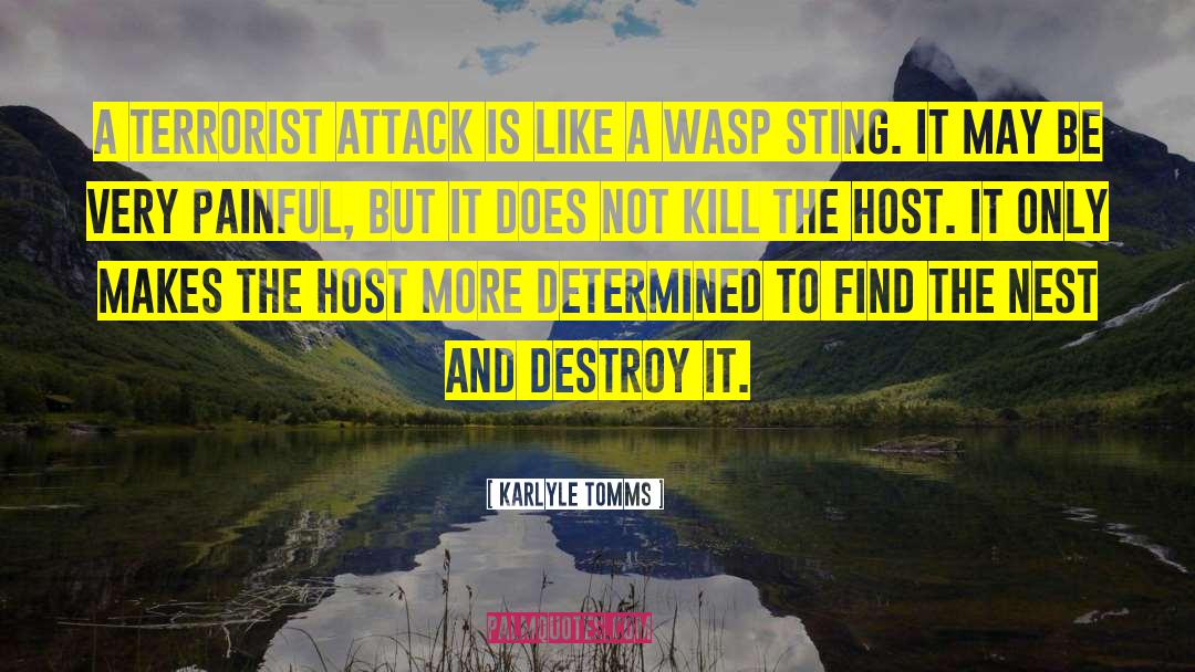 Karlyle Tomms Quotes: A terrorist attack is like