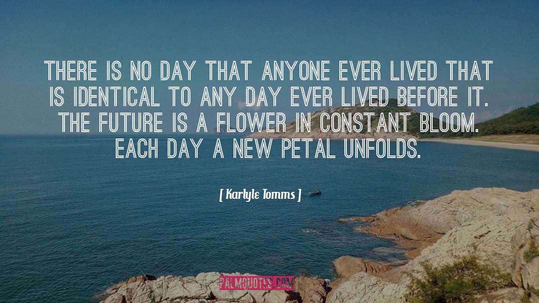 Karlyle Tomms Quotes: There is no day that