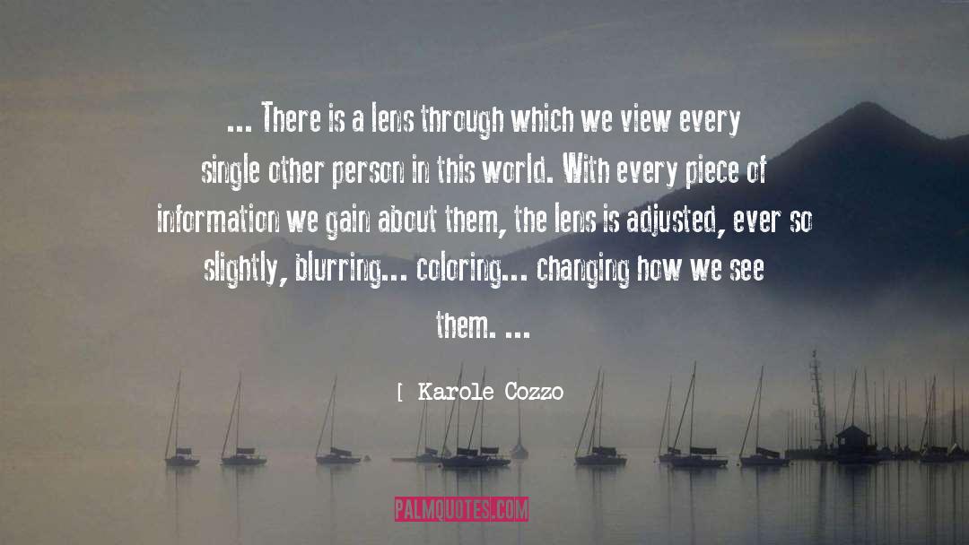 Karole Cozzo Quotes: ... There is a lens