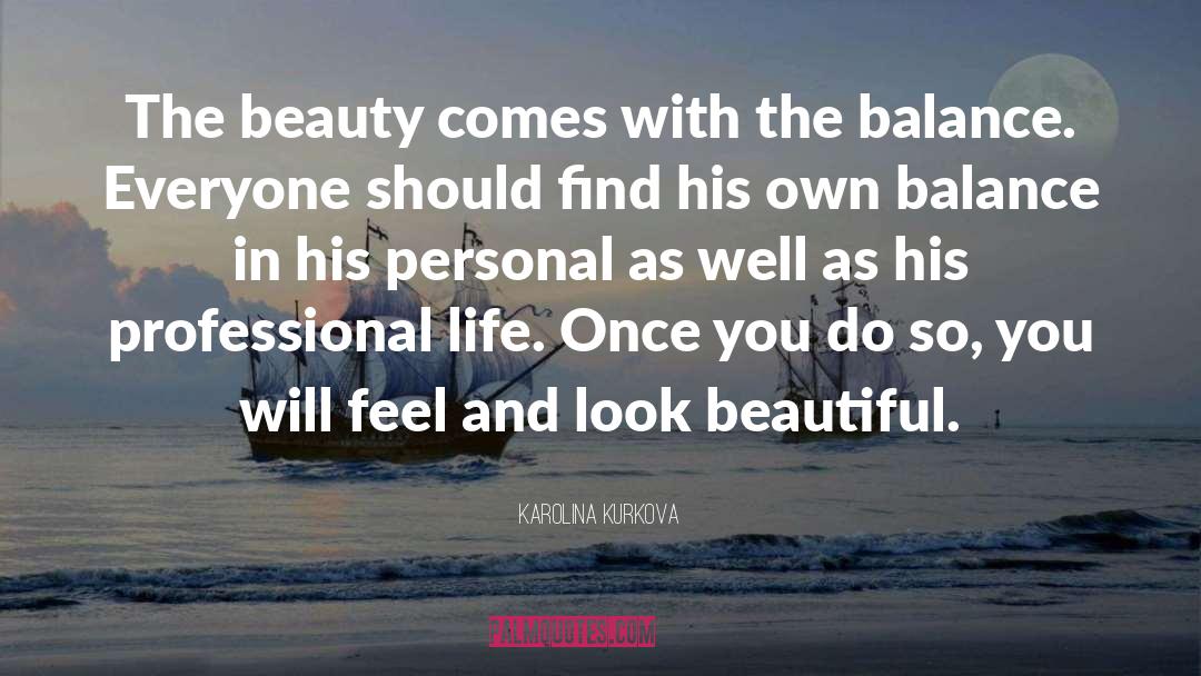 Karolina Kurkova Quotes: The beauty comes with the