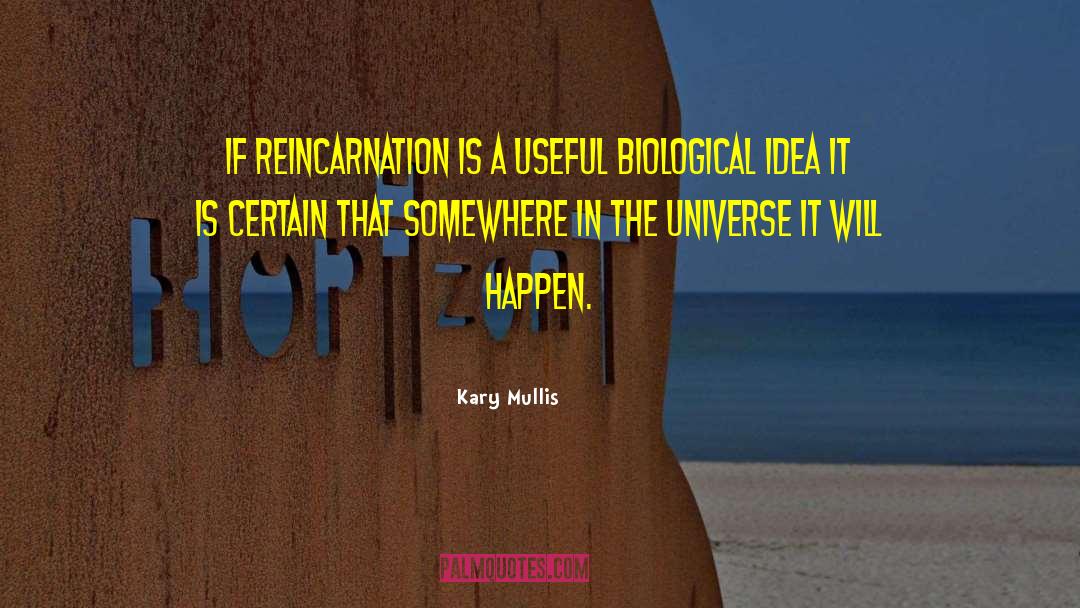 Kary Mullis Quotes: If reincarnation is a useful