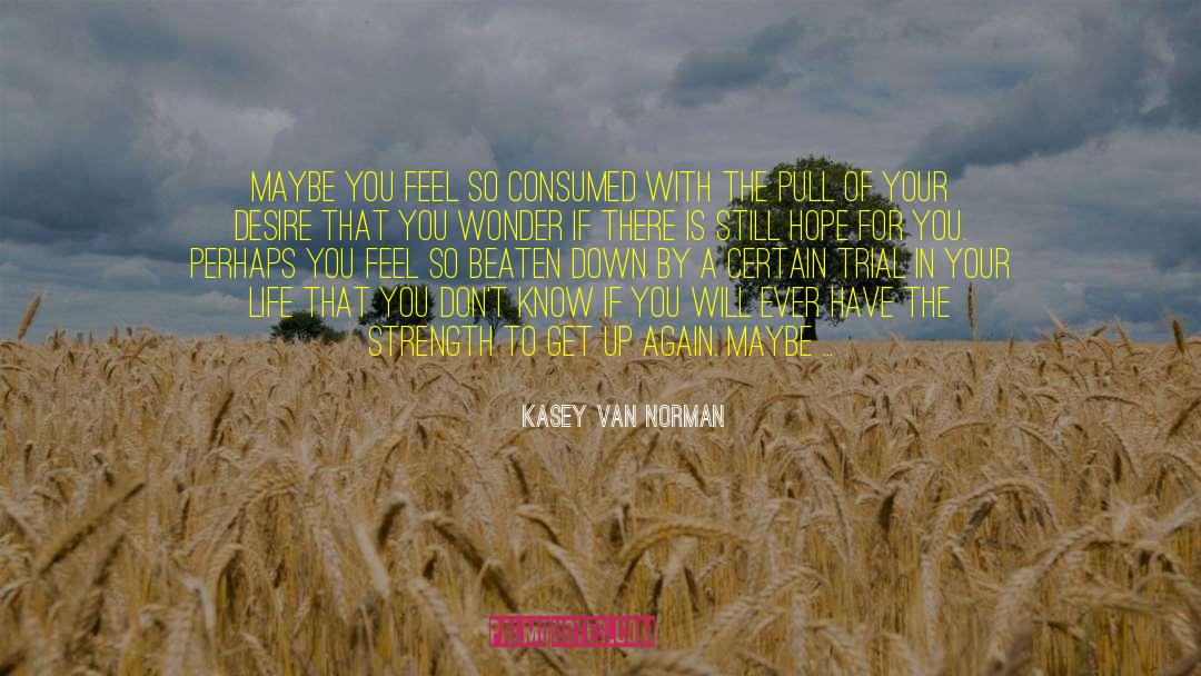 Kasey Van Norman Quotes: Maybe you feel so consumed