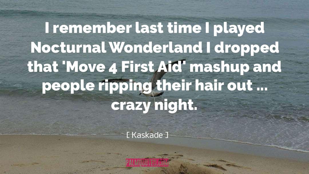 Kaskade Quotes: I remember last time I