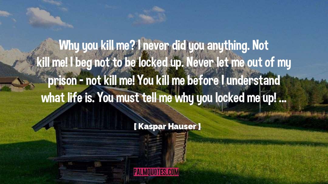 Kaspar Hauser Quotes: Why you kill me? I