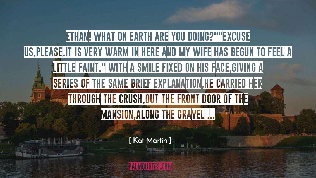 Kat Martin Quotes: Ethan! What on earth are
