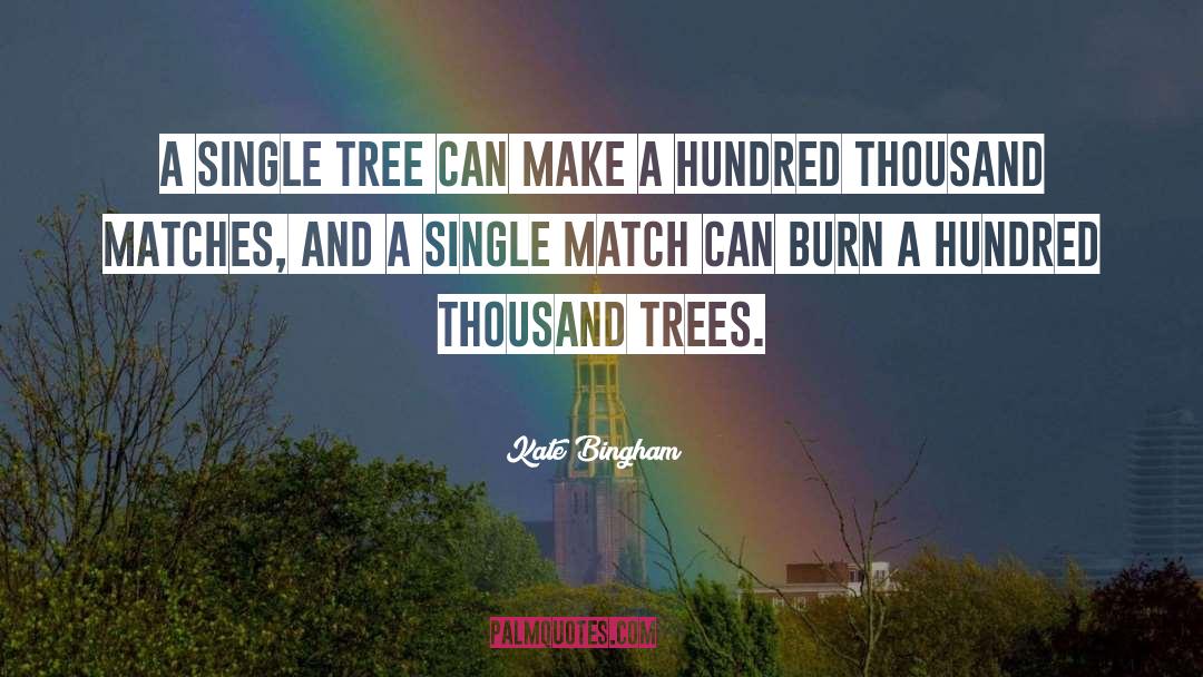 Kate Bingham Quotes: A single tree can make